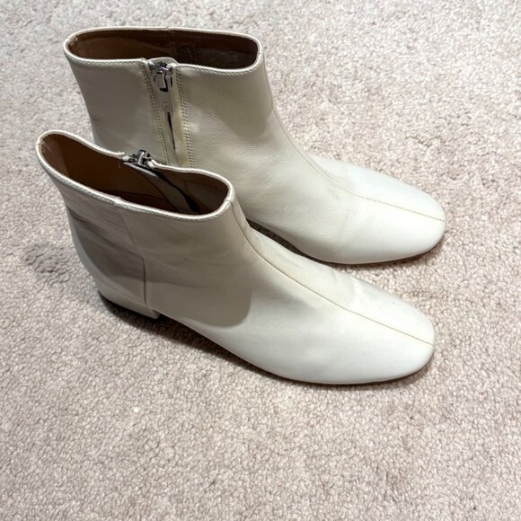 Loeffler Randall White Leather Chelsea Boots - Picture 3 of 10